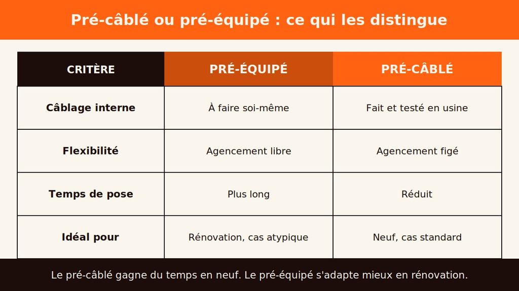 Tableau électrique pré-câblé équipé de disjoncteurs et d'interrupteurs différentiels