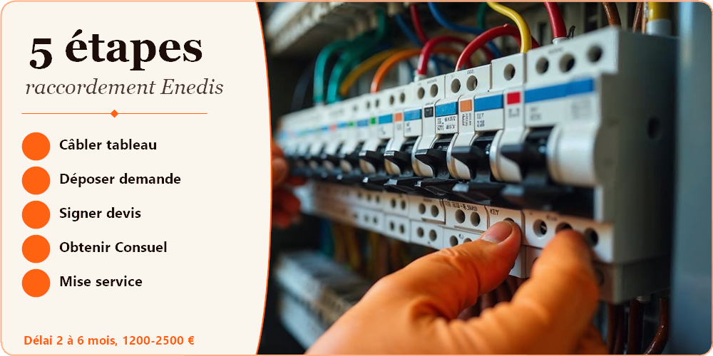 Procédure Enedis en 5 étapes pour obtenir un deuxième compteur électrique bailleur : câblage, devis, Consuel