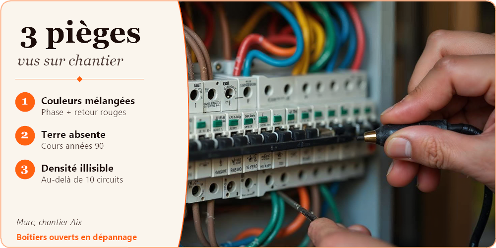 Tableau électrique résidentiel en dépannage : trois pièges typiques du schéma multifilaire vus sur chantier