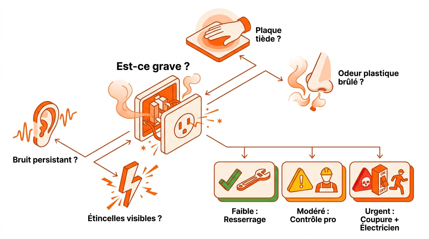Diagnostic d'un interrupteur ou d'une prise présentant un défaut électrique