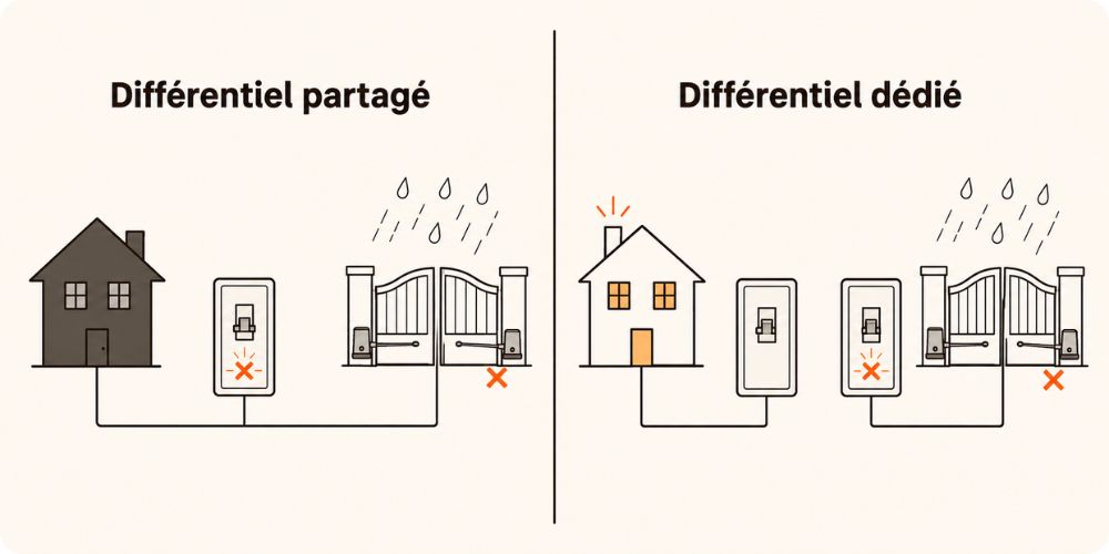 différentiel dédié