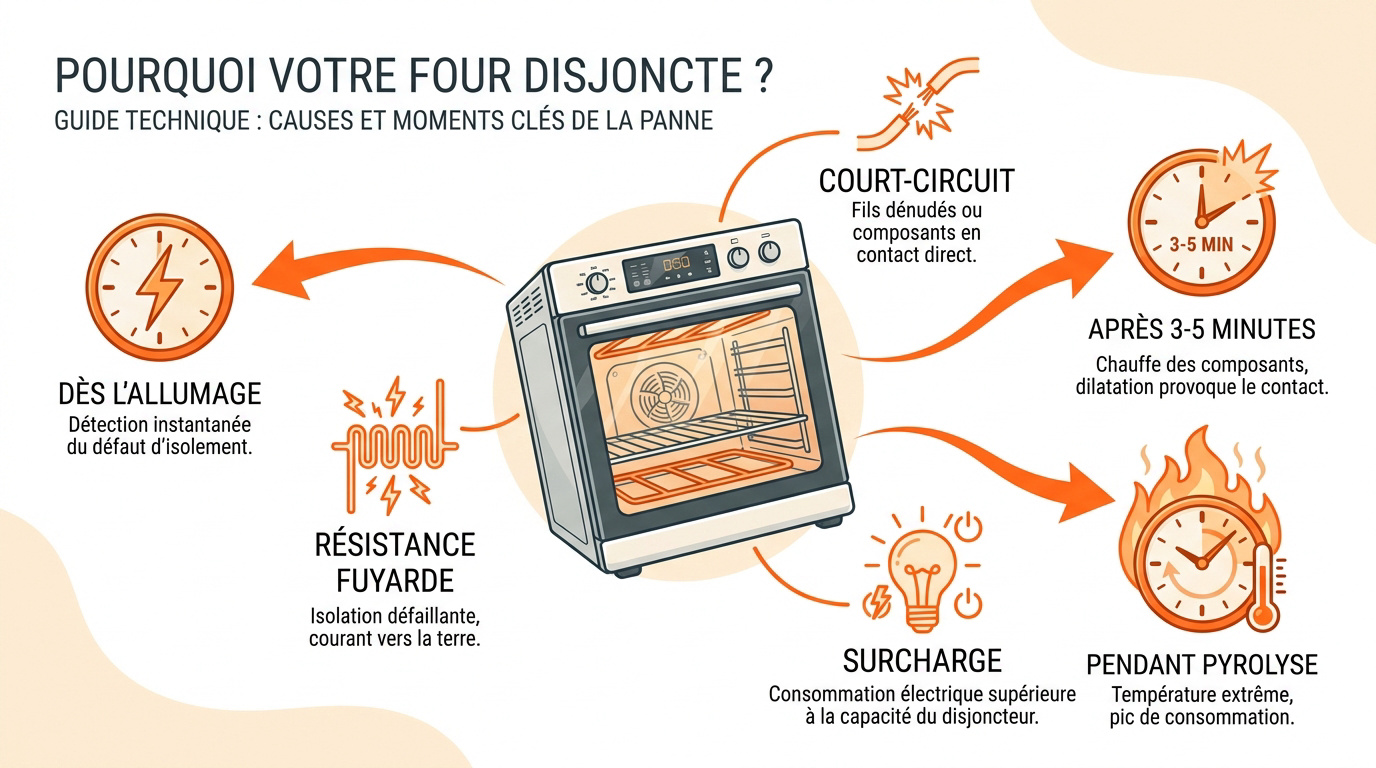 Diagnostic panne four électrique